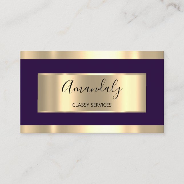 Professional Gold Hairdresser Event Planner Lash Business Card (Front)