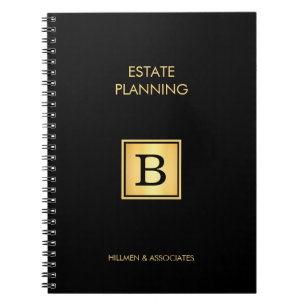 Professional Gold Initial Logo GOLD Monogram Notebook