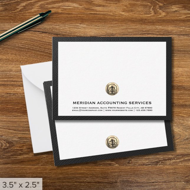 Professional Gold Logo Accountant Note Card (Creator Uploaded)