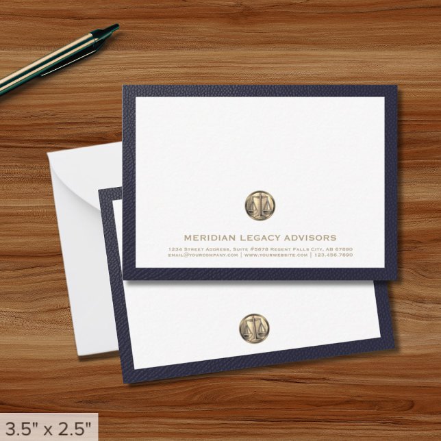 Professional Gold Logo Business Note Card (Creator Uploaded)