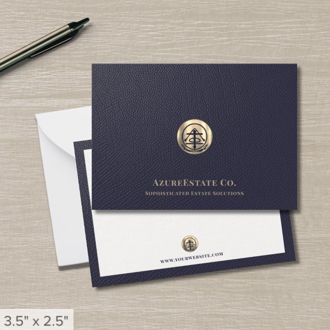 Professional Gold Logo Business Note Card (Creator Uploaded)