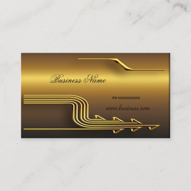 Professional Gold Look Elegant Classy Business Business Card (Front)