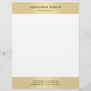 Professional Gold Look Elegant Modern Template Custom Letterhead