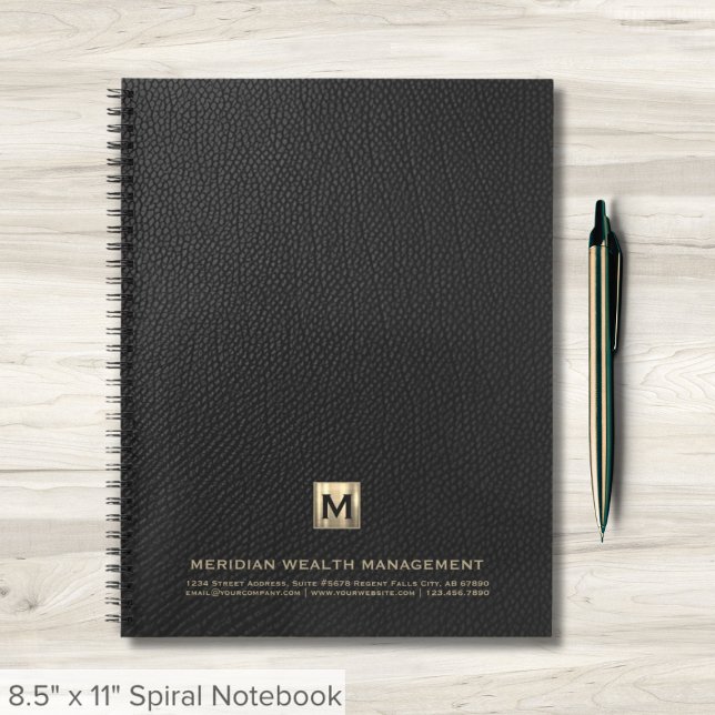 Professional Gold Monogram Initial Emblem Notebook (Creator Uploaded)