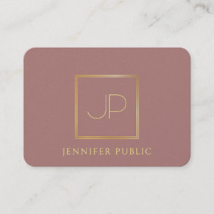 Professional Gold Monogram Modern Template Luxury Business Card