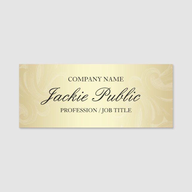 Professional Gold  Name Tag (Front)