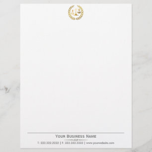 Professional Gold Scale Lawyer/Attorney Letterhead Template