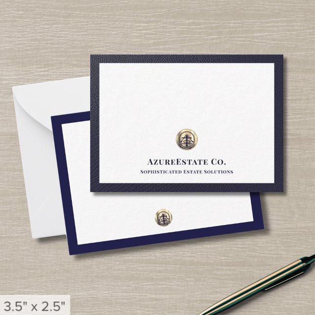 Professional Gold Seal Logo Note Card (Creator Uploaded)