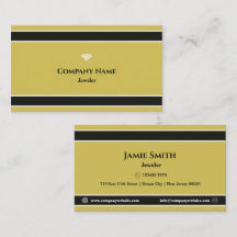 Professional Golden Yellow Jeweller Business Card