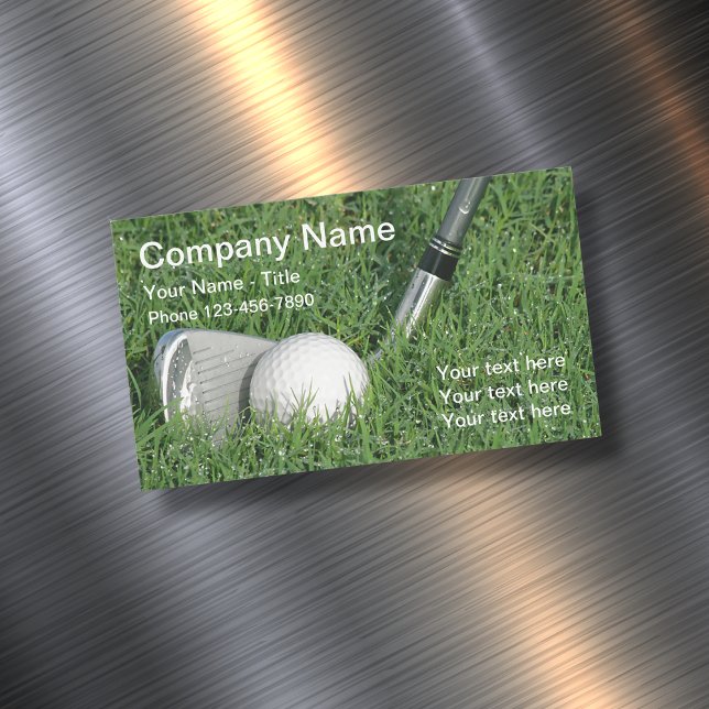 Professional Golf Lessons Magnetic Business Card (Creator Uploaded)