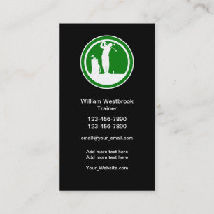 Professional Golf Trainer Business Cards Template