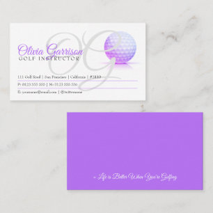 Professional Golf Trainer   Initials Business Card