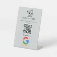 Professional Google Reviews QR Code Business Logo