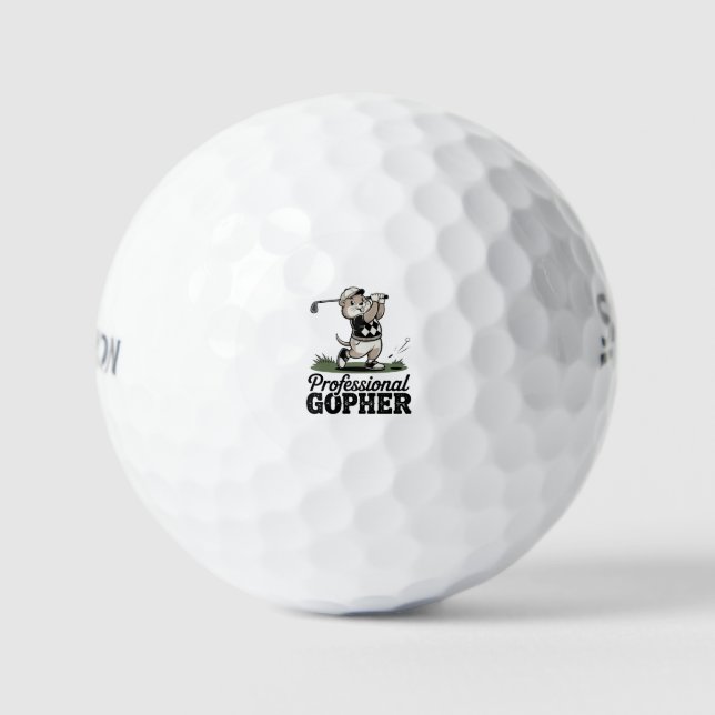 Professional Gopher -  Golf Balls (Front)