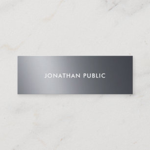 Professional Graceful Black White Modern Elegant Mini Business Card