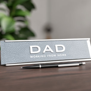 Professional Gray Desk Name Plate