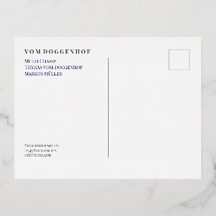 Professional Great Dane Kennel  Foil Holiday Postcard
