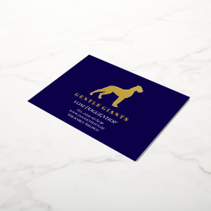 Professional Great Dane Kennel Foil Holiday Postcard