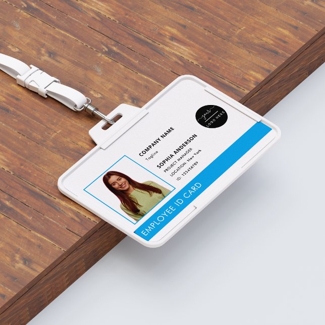 Professional Green Company Logo Employee Photo ID  ID Badge (Creator Uploaded)