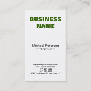 Professional Green Contemporary Business Card