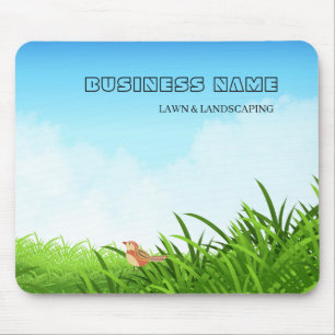 Professional Green Lawn Care & Landscaping Mouse Pad