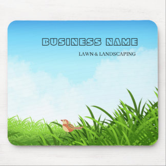 Professional Green Lawn Care & Landscaping Mouse Pad