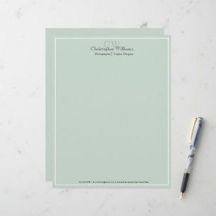 Professional Green Minimalist Custom Letterhead