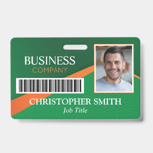 Professional Green Staff ID Badge
