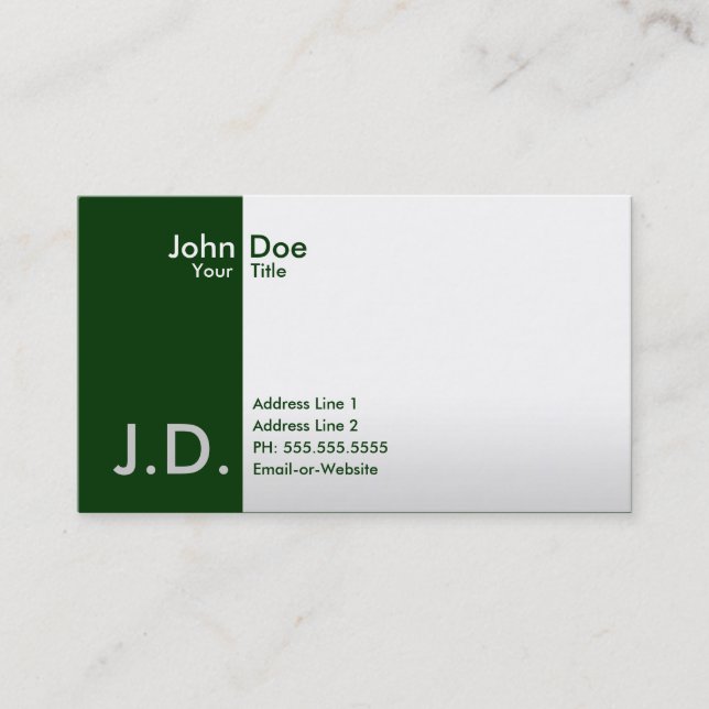 professional greens business card (Front)