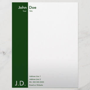 professional greens custom letterhead
