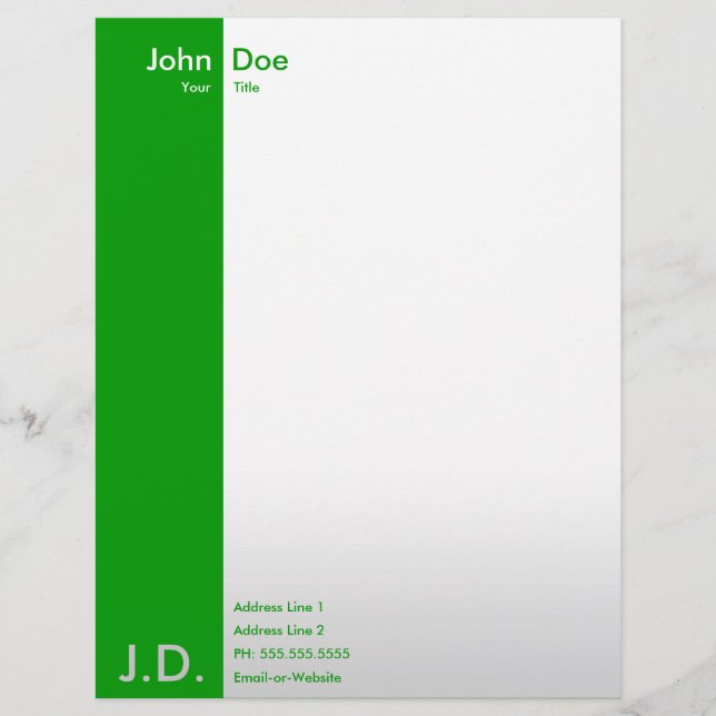 professional greens letterhead template (Front)