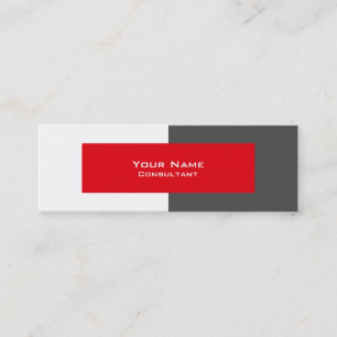 Professional Grey and Red Business Card Template