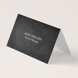 Professional Grey Chalkboard Background Original Business Card
