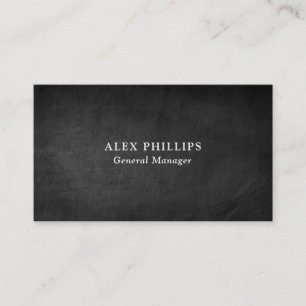 Professional Grey Chalkboard Background Original Business Card