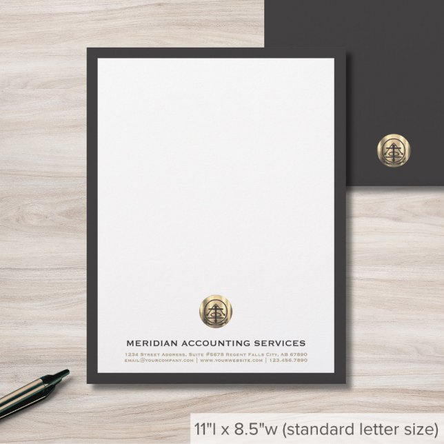 Professional Grey Gold Letterhead (Creator Uploaded)