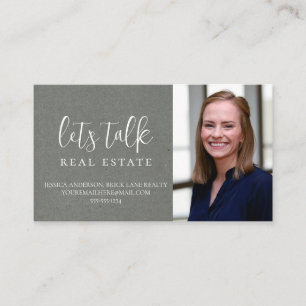 Professional Grey Kraft Paper Real Estate Business Card