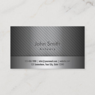 Professional Grey Metal Actuary Business Card