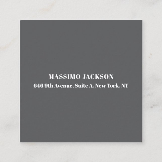 Professional grey modern minimalist add name enclosure card (Front)