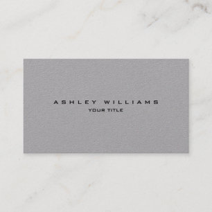 Professional grey modern plain unique business card
