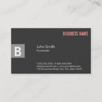 Professional Grey Proofreading Business Card