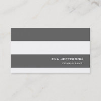 Professional Grey White Stripes Trendy Style