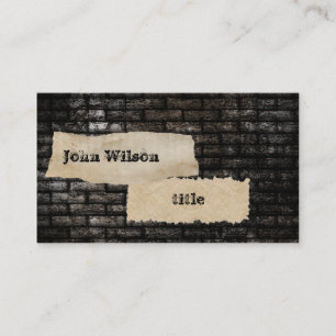Professional grunge brick wall business card