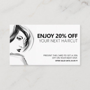 Professional Hair Salon - Thank You Discount Card