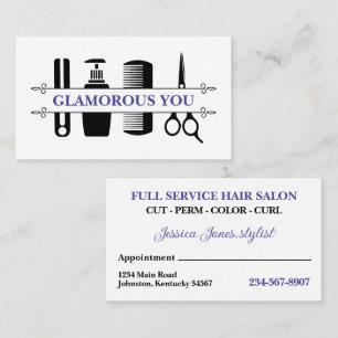Professional Hair Stylist Appointment Business Card