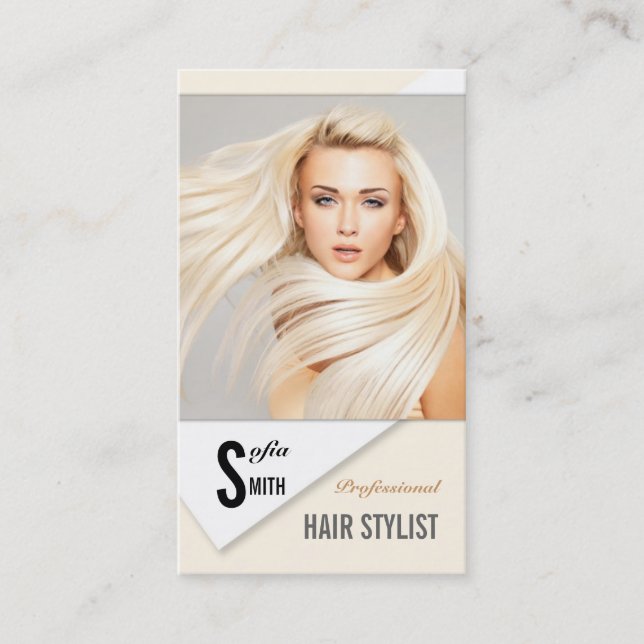 Professional Hair Stylist / Beauty Salon Card (Front)