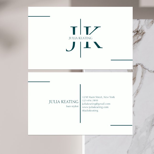 Professional Hair Stylist Modern Minimalist Salon Business Card (Creator Uploaded)