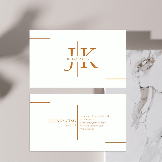 Professional Hair Stylist Modern Minimalist Salon Business Card (Creator Uploaded)