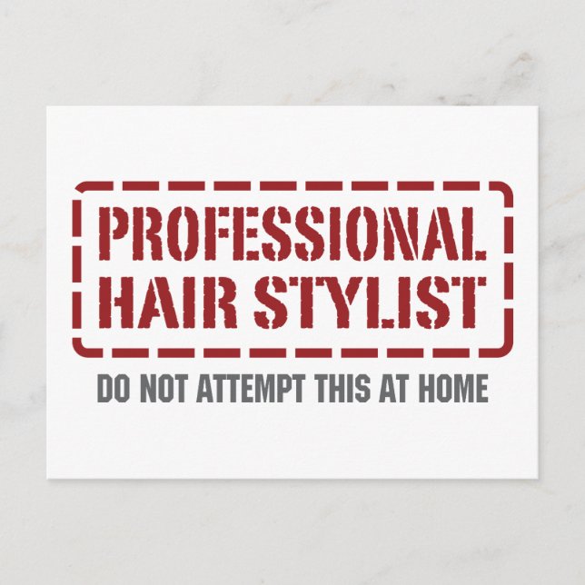 Professional Hair Stylist Postcard (Front)