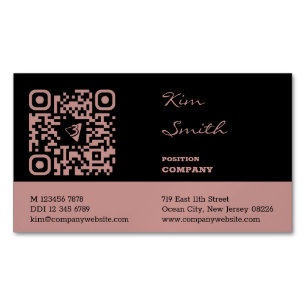 Professional Hair Stylist QR Code Magnetic Business Card