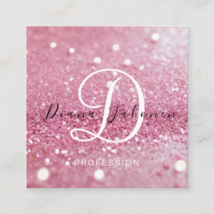 Professional Hairdresser Scissors Silver Hot Pink Square Business Card